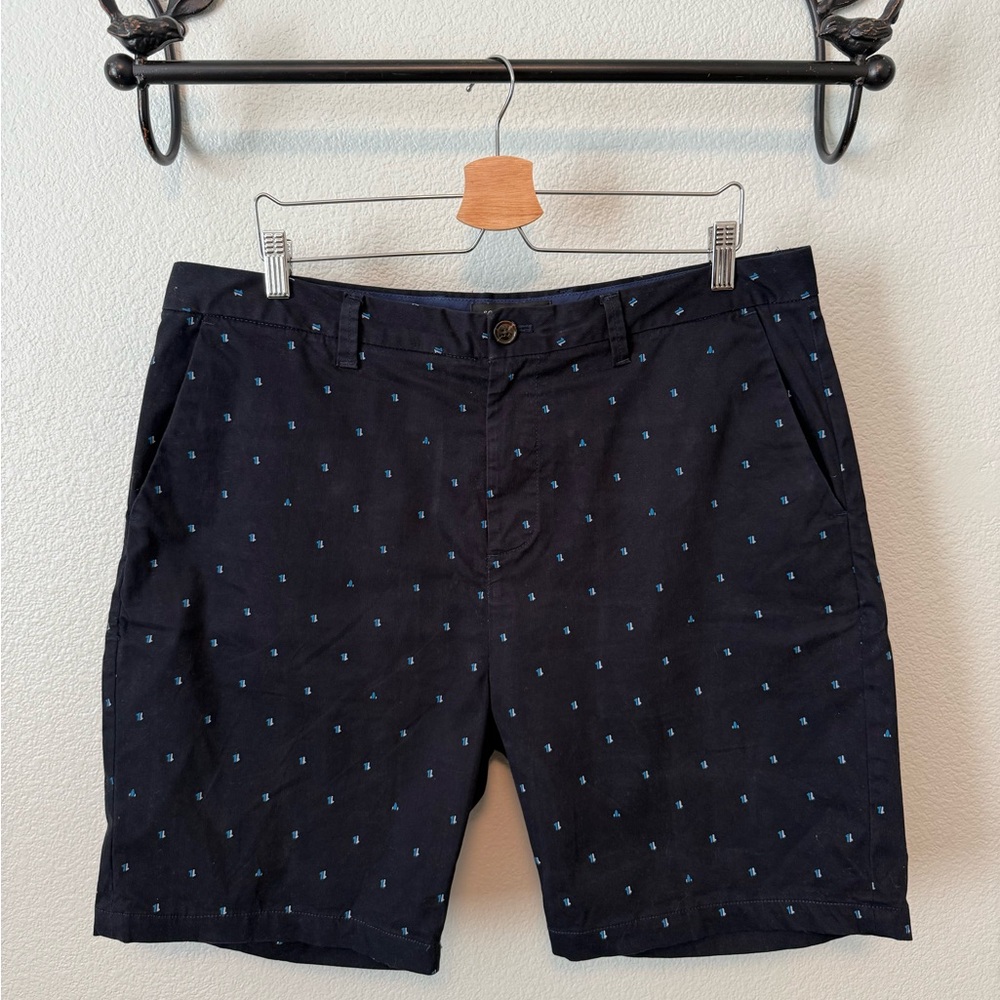Scotch & Soda Blue Flat Front Shorts Casual Style